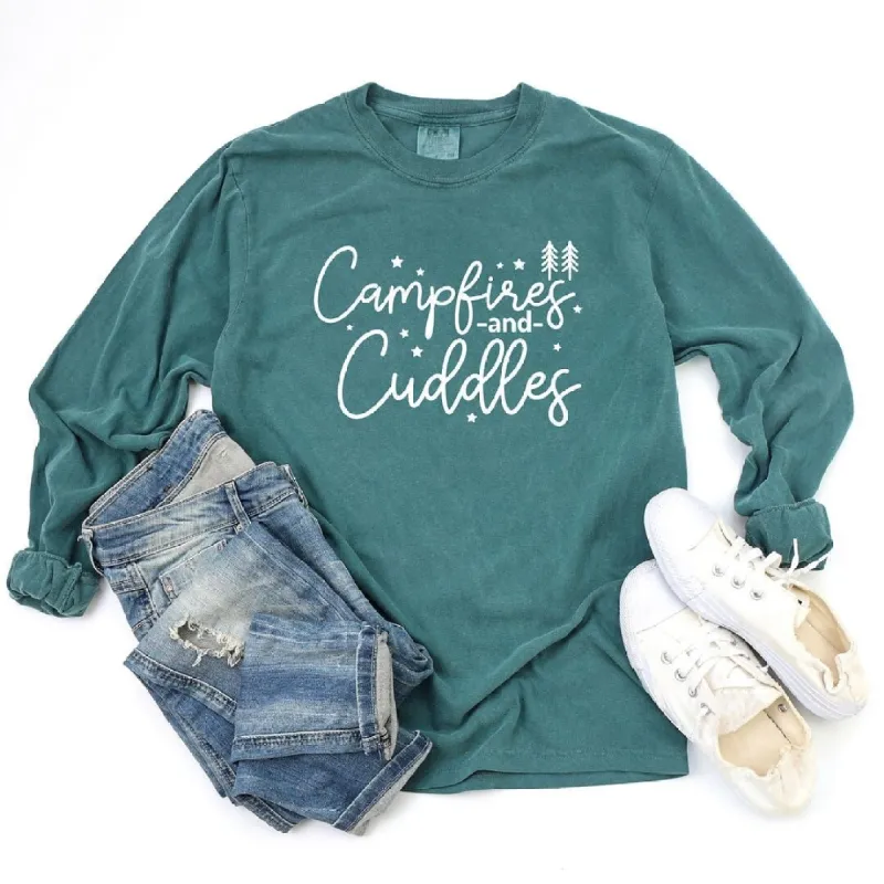 Campfires And Cuddles Garment Dyed Long Sleeve sold by Zulily