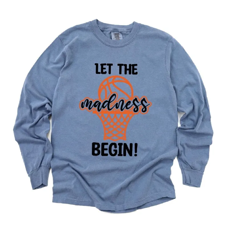Basketball Madness Hoop Garment Dyed Long Sleeve sold by Zulily