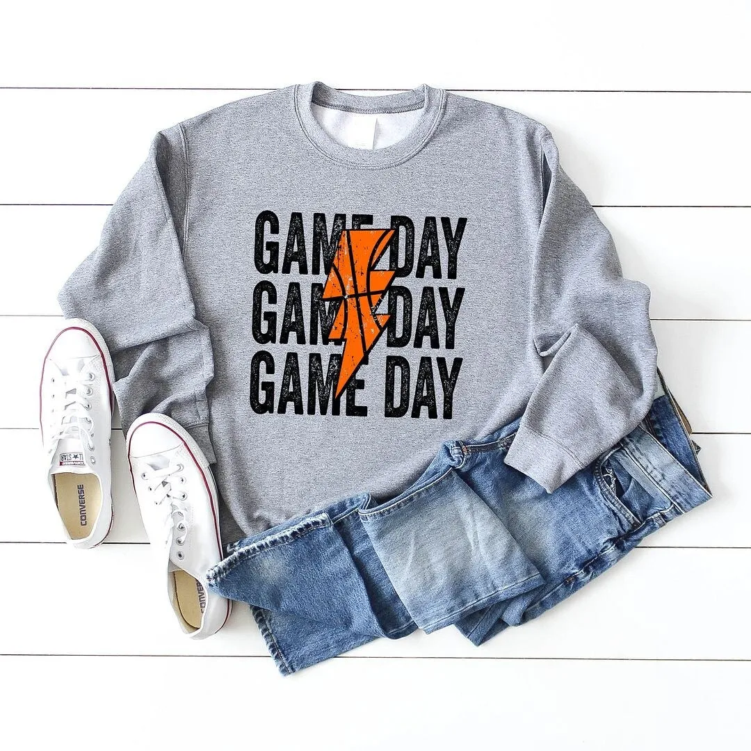 Game Day Stacked Lightning Bolt Graphic Sweatshirt sold by Zulily