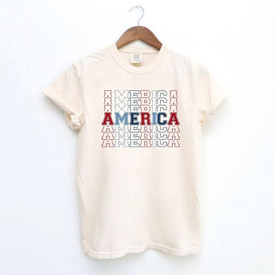America Stacked Garment Dyed Tee sold by Zulily