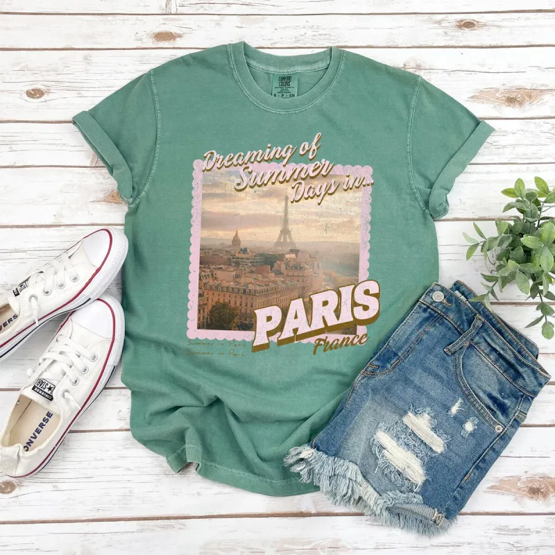 Dreaming Of Paris Garment Dyed Tee sold by Zulily