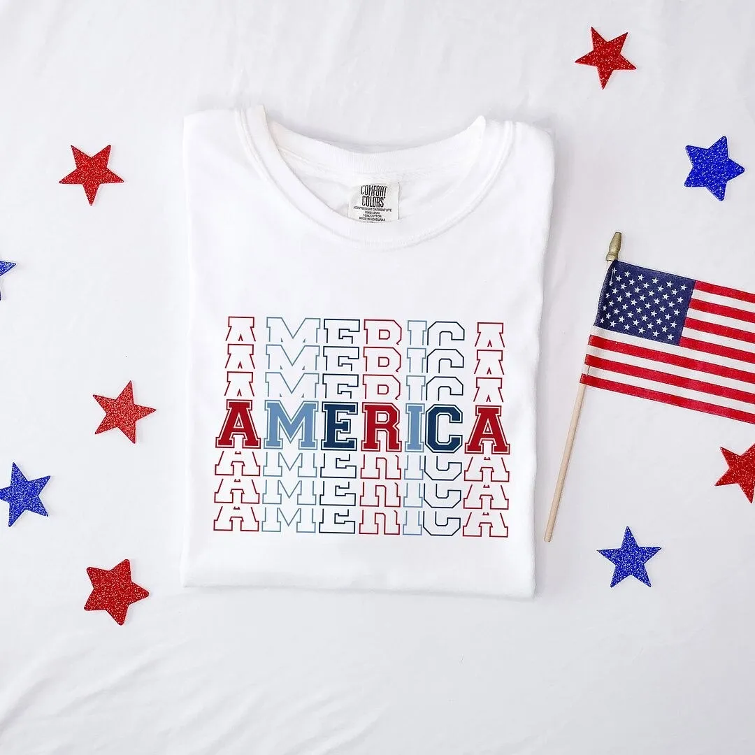 America Stacked Garment Dyed Tee sold by Zulily