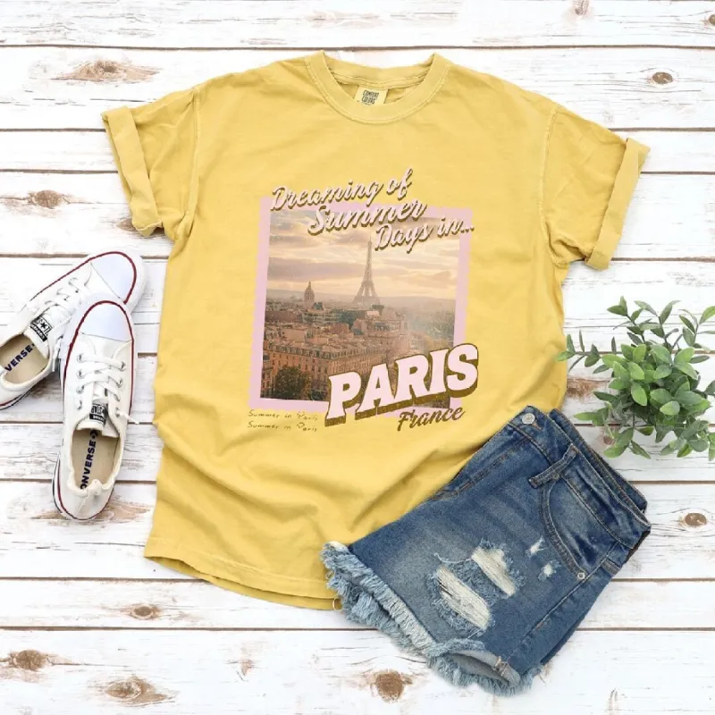 Dreaming Of Paris Garment Dyed Tee sold by Zulily