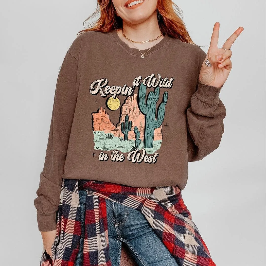 Keepin' It Wild Colorful Garment Dyed Long Sleeve sold by Zulily product image thumbnail 3