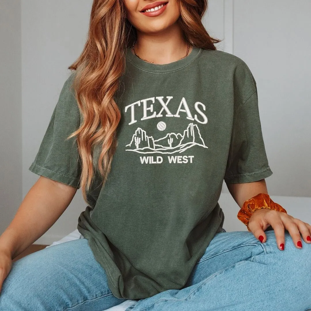 Embroidered Texas Wild West Garment Dyed Tee sold by Zulily product image thumbnail 3