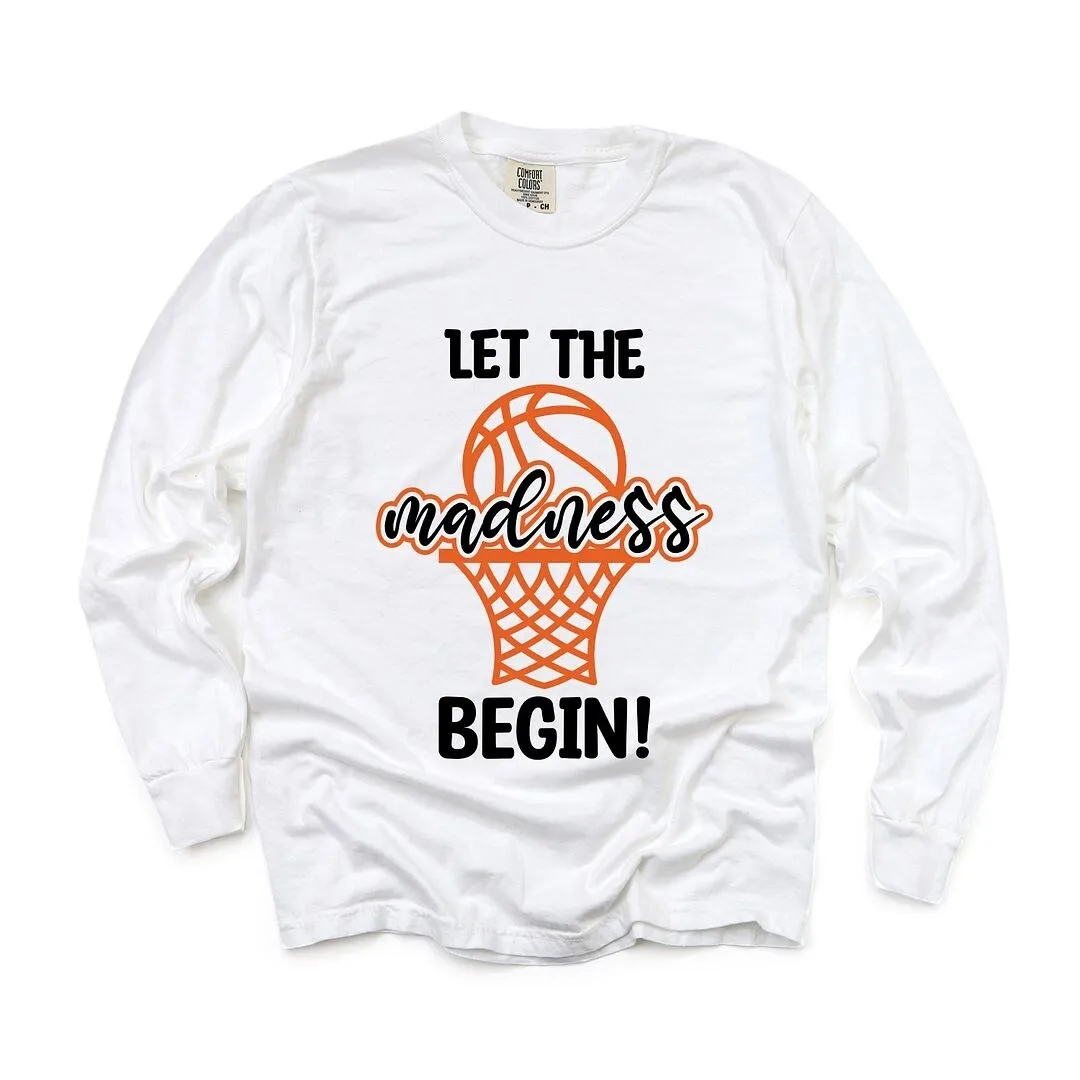 Basketball Madness Hoop Garment Dyed Long Sleeve sold by Zulily