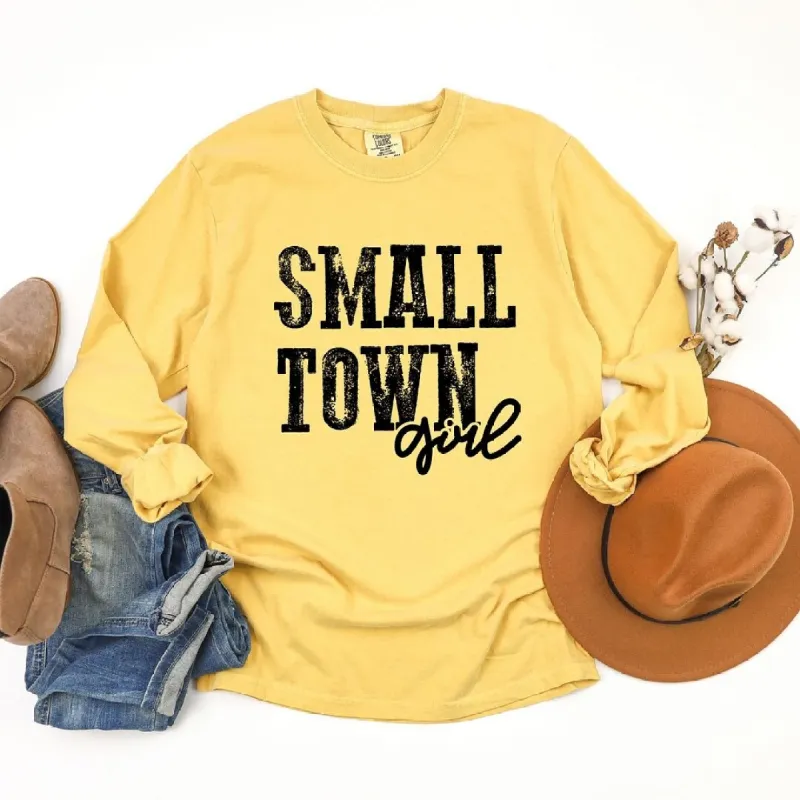 Small Town Girl Garment Dyed Long Sleeve sold by Zulily
