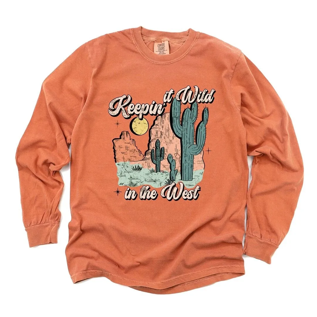 Keepin' It Wild Colorful Garment Dyed Long Sleeve sold by Zulily product image thumbnail 2