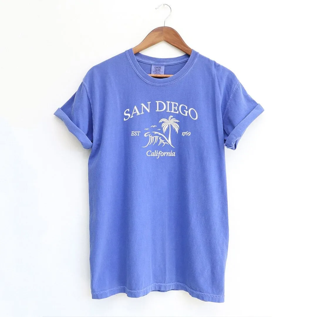 Embroidered San Diego Garment Dyed Tee sold by Zulily product image thumbnail 2