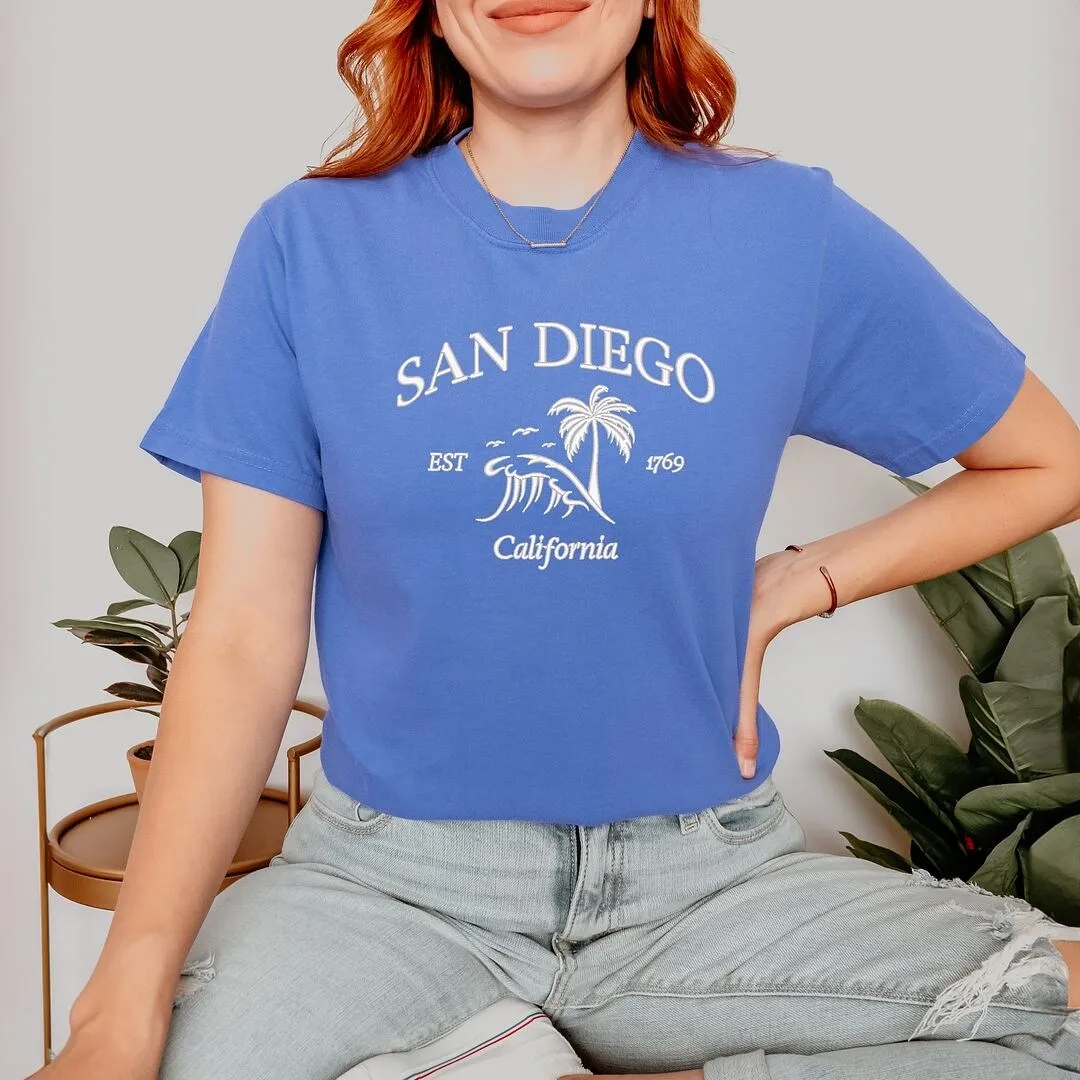Embroidered San Diego Garment Dyed Tee sold by Zulily product image thumbnail 3