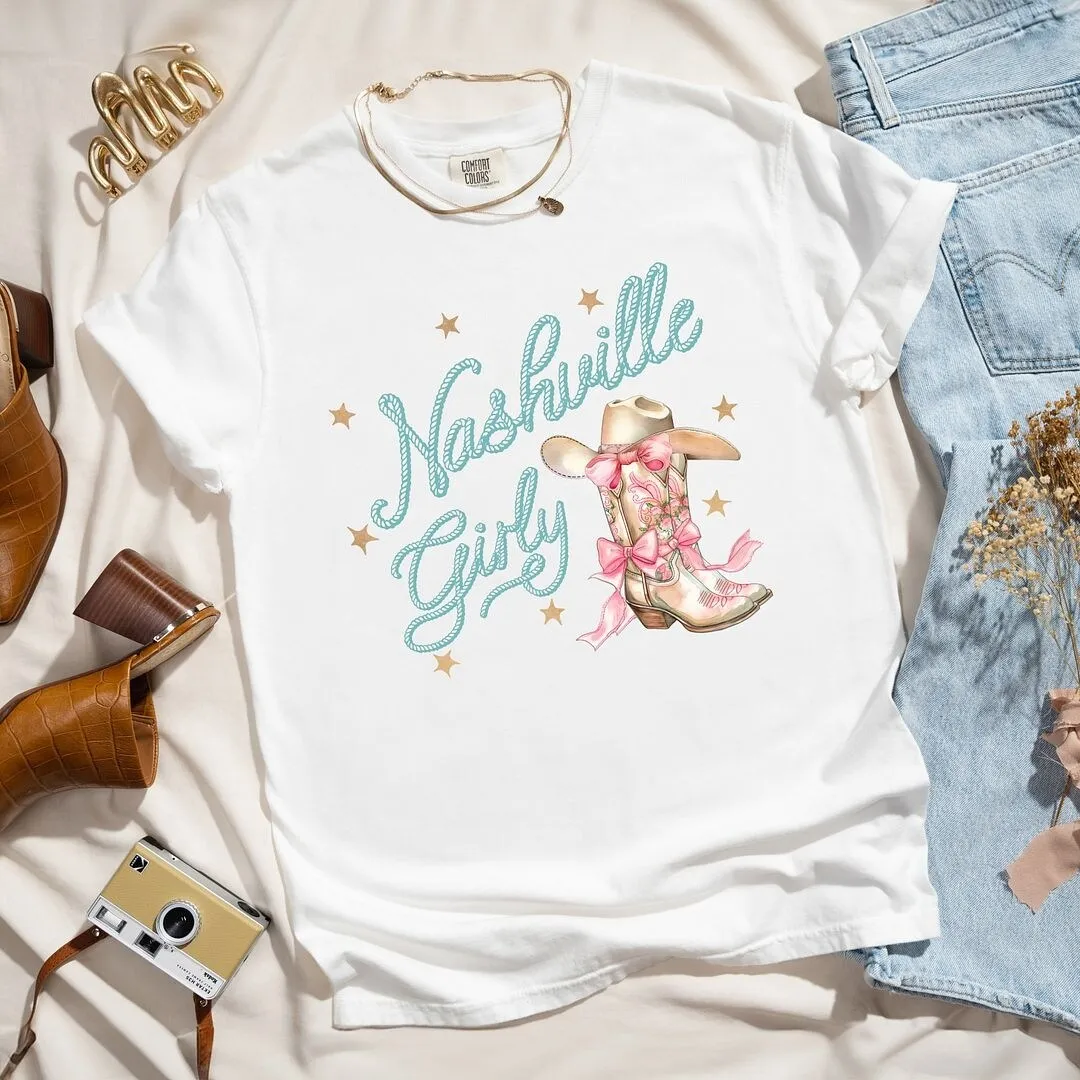 Coquette Nashville Girly Garment Dyed Tee sold by Zulily
