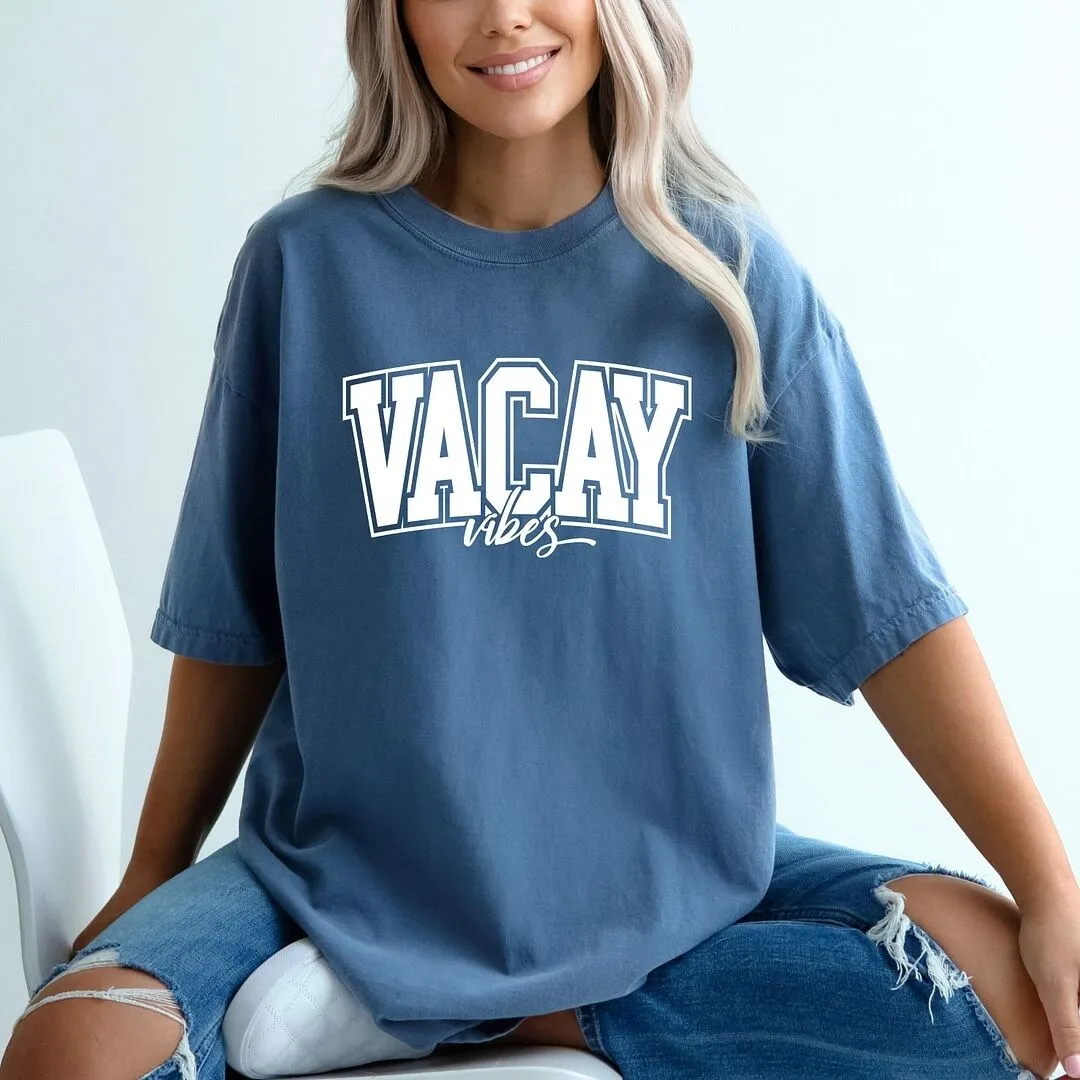 Varsity Vacay Vibes Garment Dyed Tee sold by Zulily product image thumbnail 2