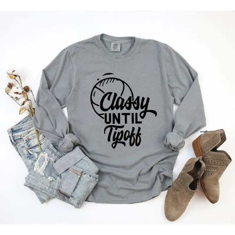 Classy Until Tipoff Garment Dyed Long Sleeve sold by Zulily