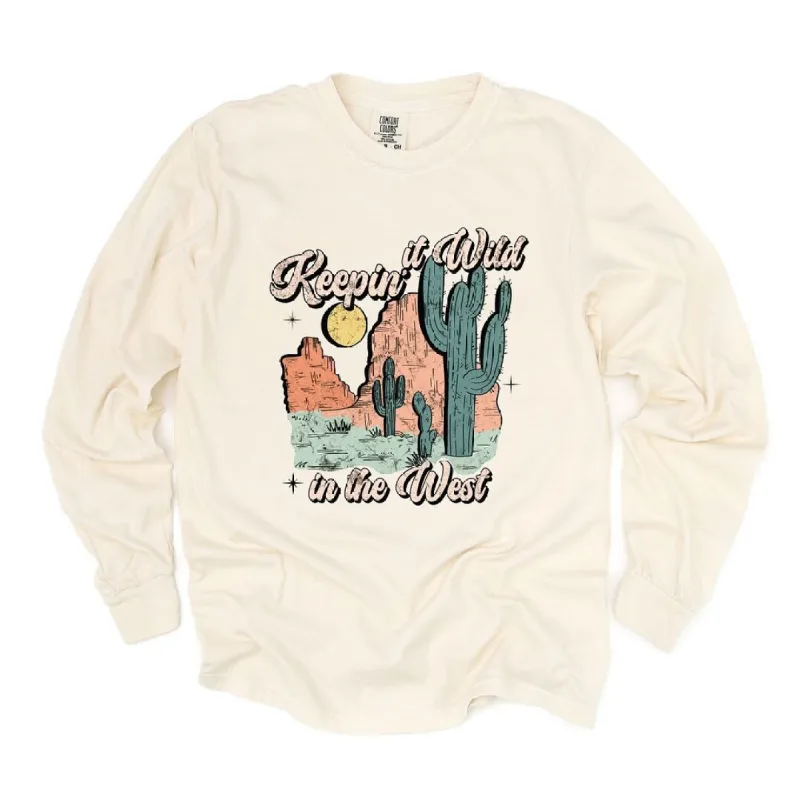 Keepin' It Wild Colorful Garment Dyed Long Sleeve sold by Zulily