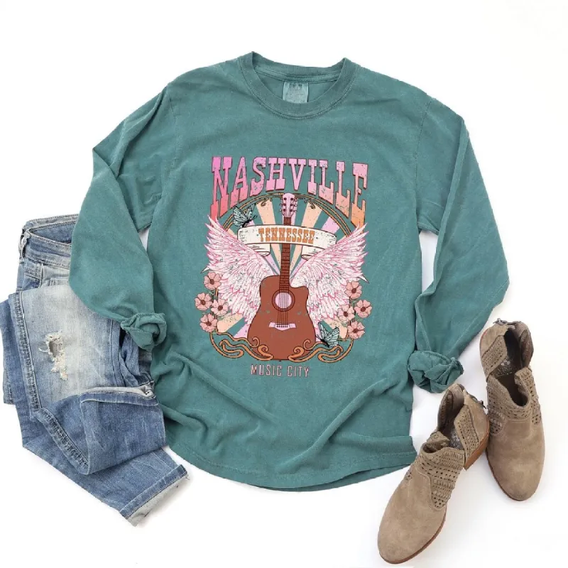 Nashville Wings Garment Dyed Long Sleeve sold by Zulily