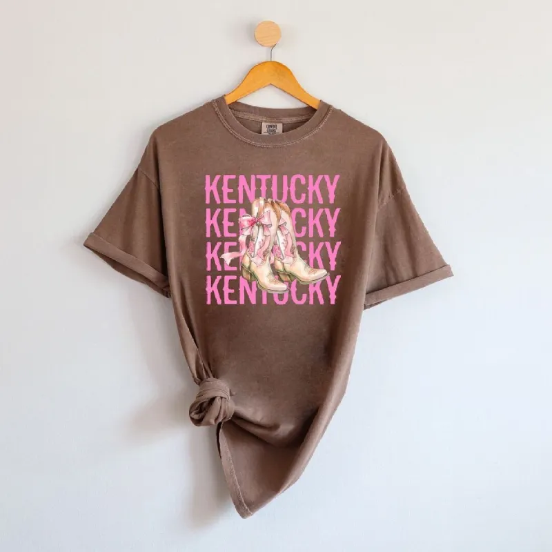 Coquette Kentucky Cowgirl Boots Garment Dyed Tee sold by Zulily
