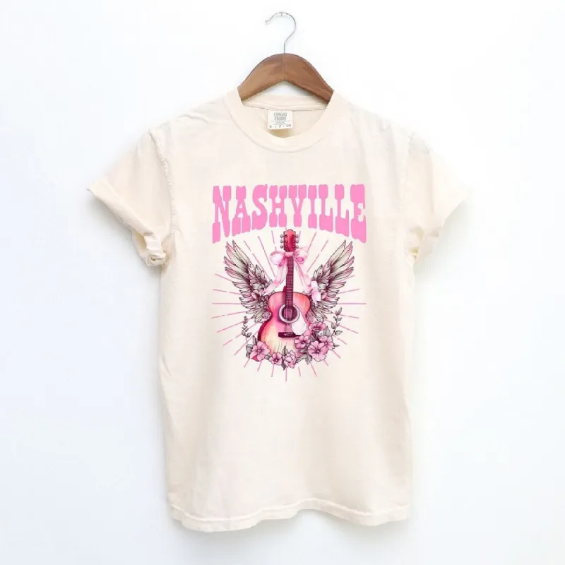 Coquette Nashville Guitar Garment Dyed Tee sold by Zulily