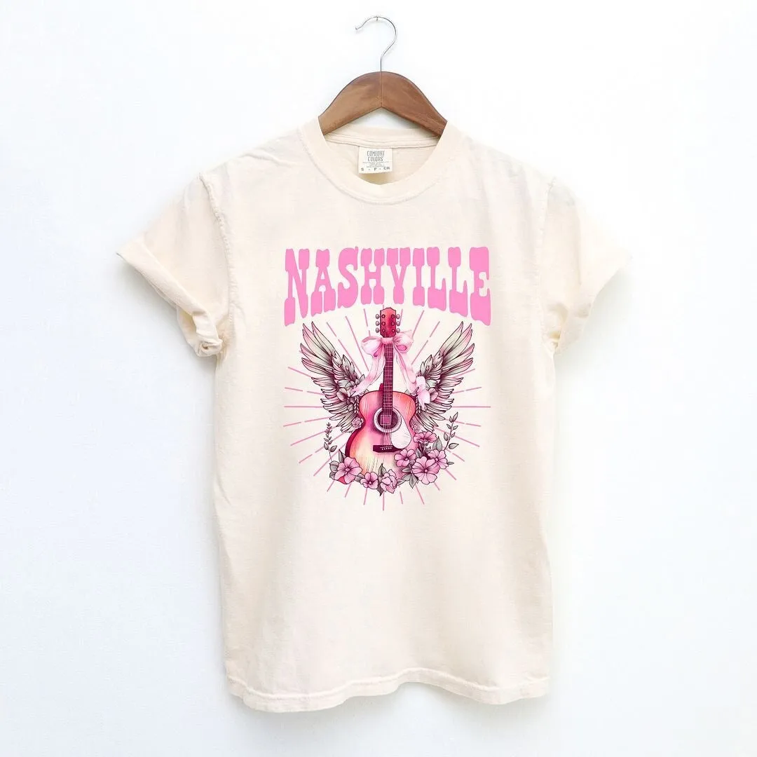 Coquette Nashville Guitar Garment Dyed Tee sold by Zulily