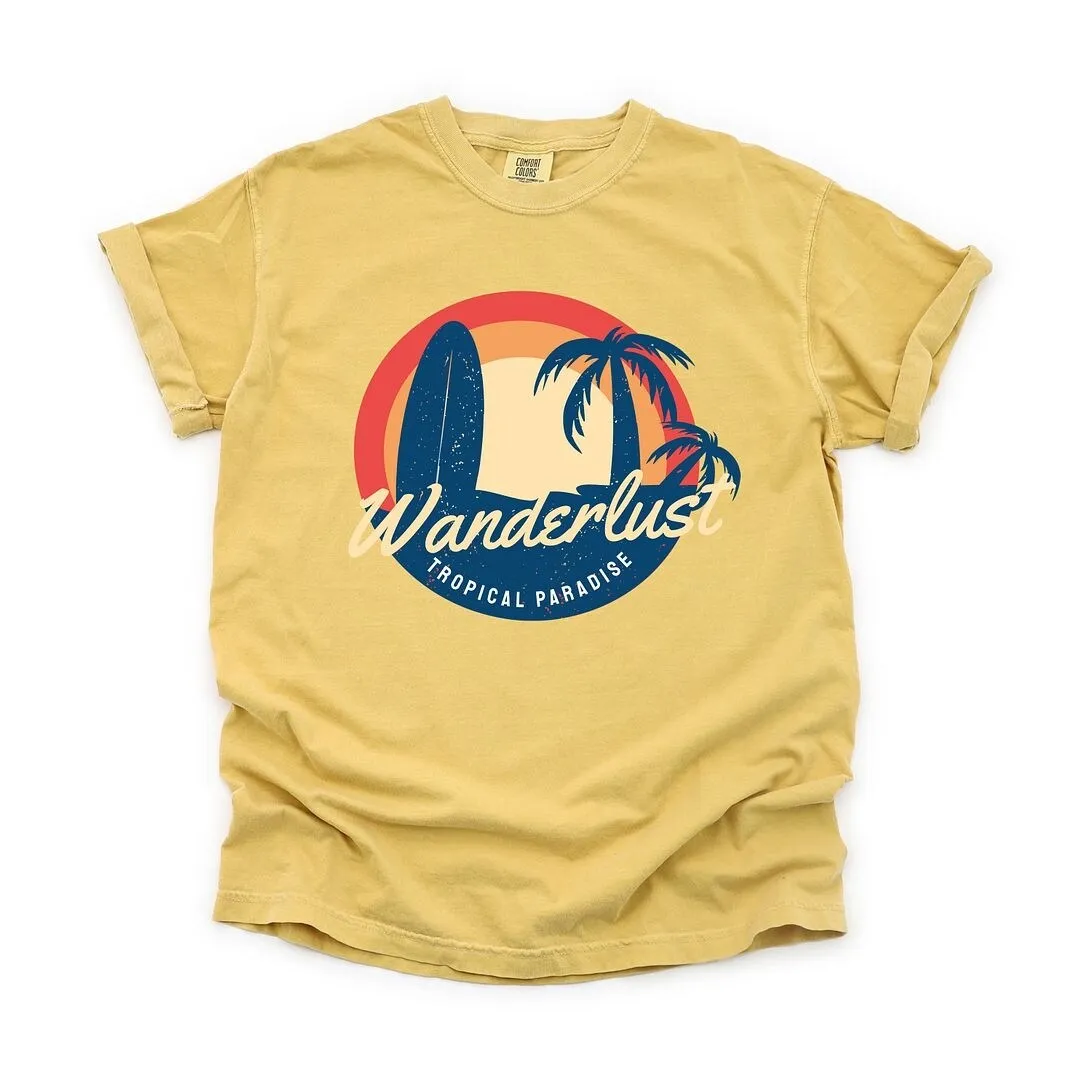 Wanderlust Tropical Paradise Garment Dyed Tee sold by Zulily product image thumbnail 2