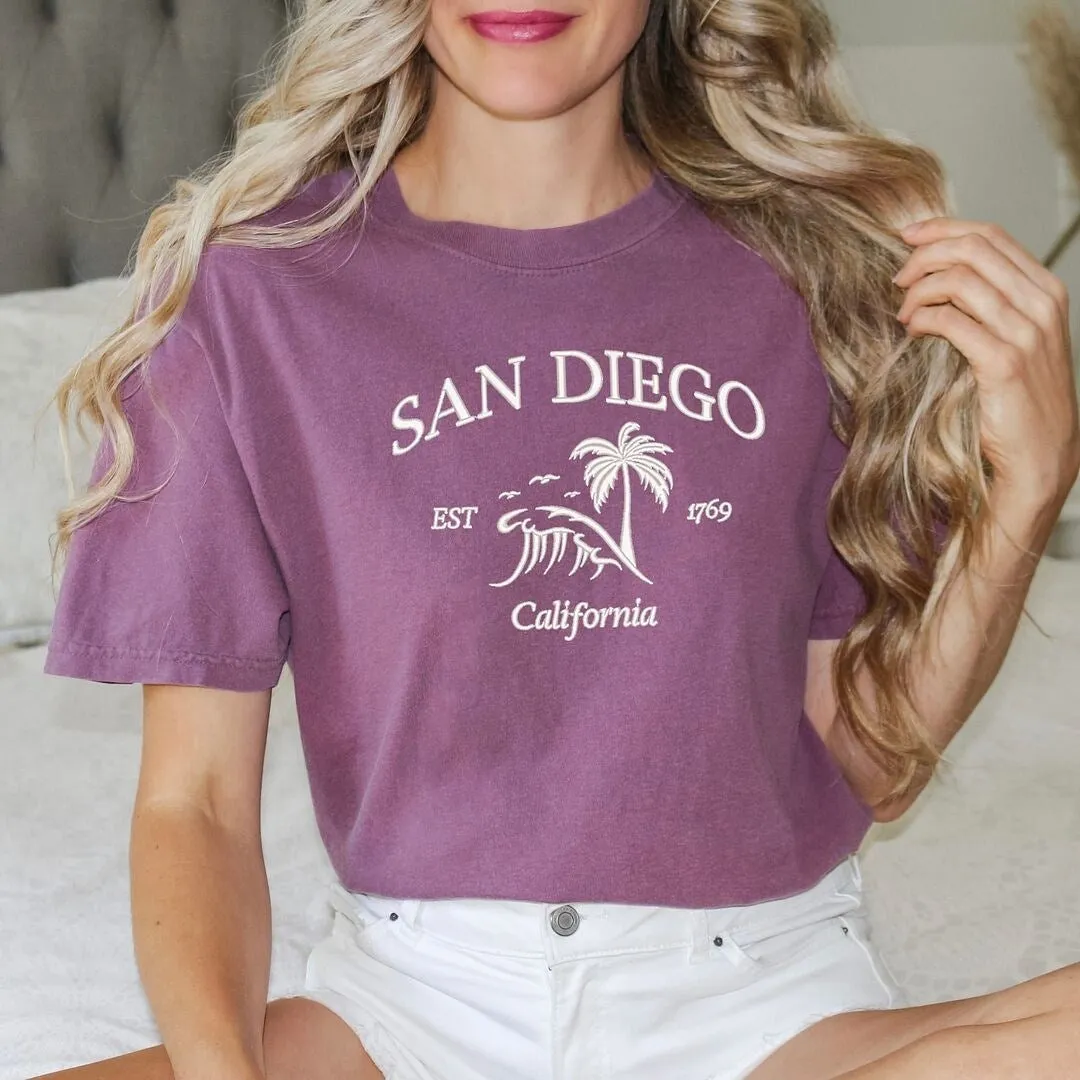 Embroidered San Diego Garment Dyed Tee sold by Zulily product image thumbnail 3
