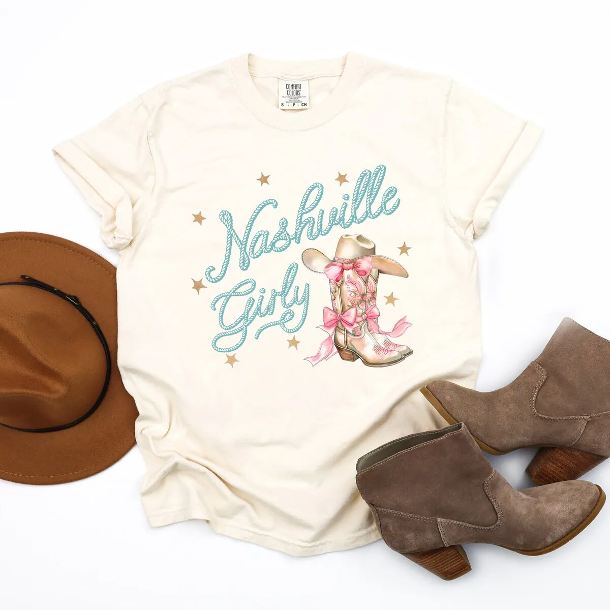 Coquette Nashville Girly Garment Dyed Tee sold by Zulily