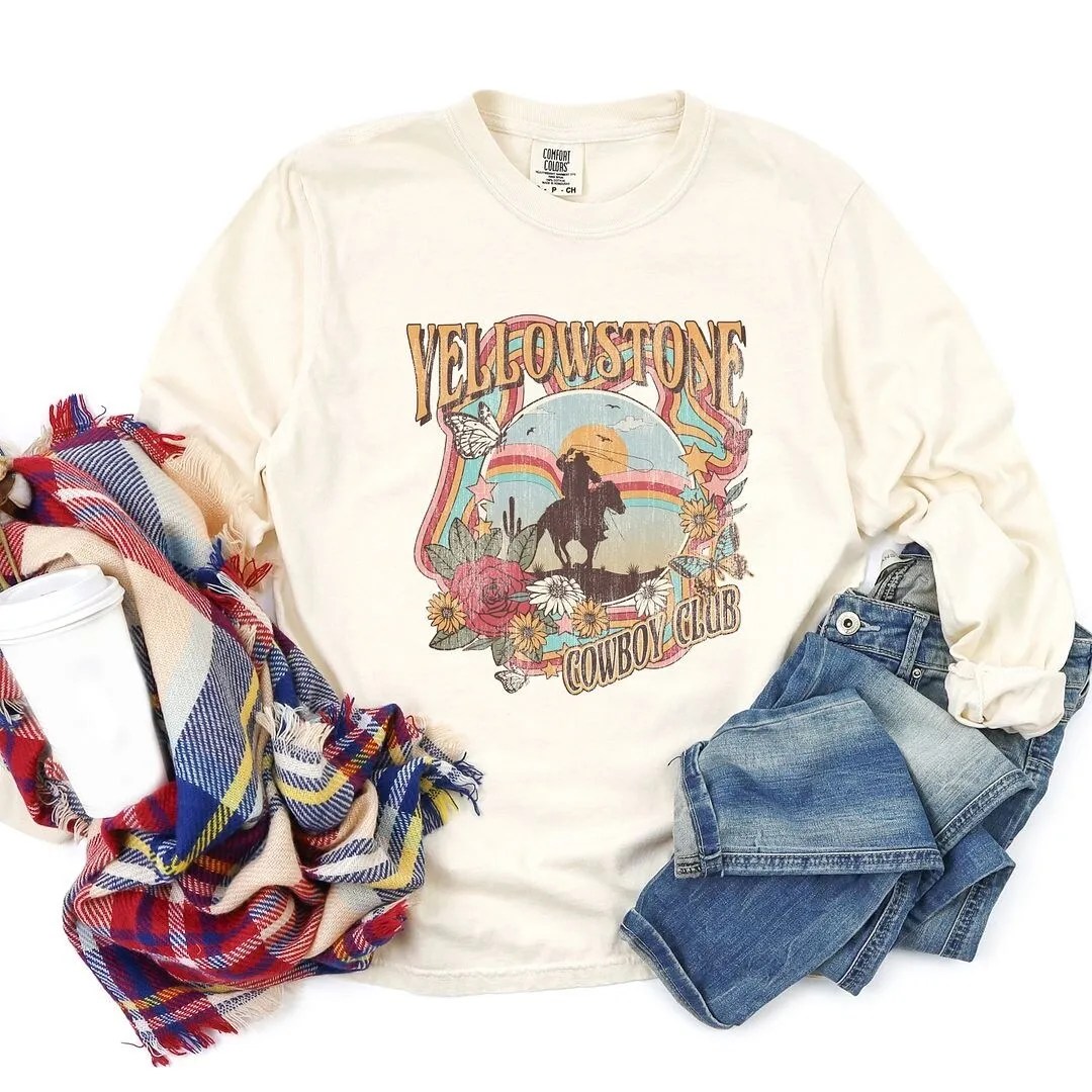 Yellowstone Cowboy Club Garment Dyed Long Sleeve sold by Zulily