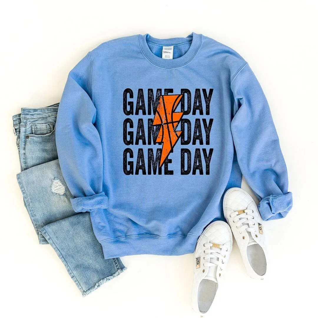 Game Day Stacked Lightning Bolt Graphic Sweatshirt sold by Zulily