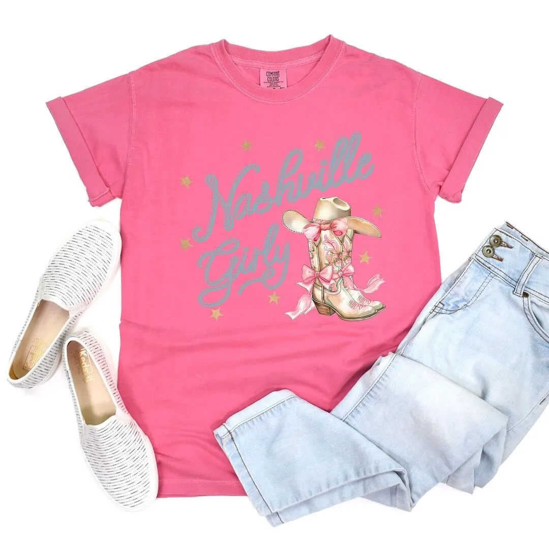 Coquette Nashville Girly Garment Dyed Tee sold by Zulily