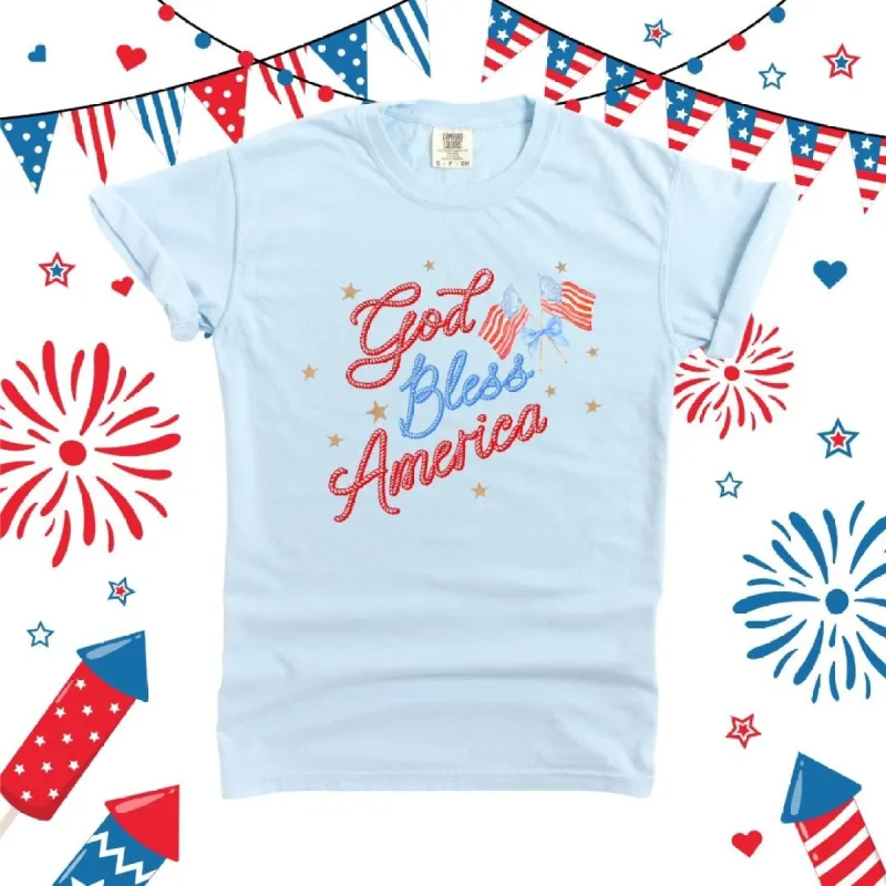 Coquette God Bless America Garment Dyed Tee sold by Zulily