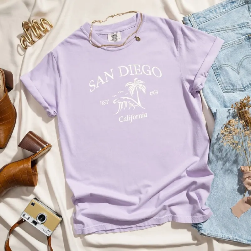 Embroidered San Diego Garment Dyed Tee sold by Zulily