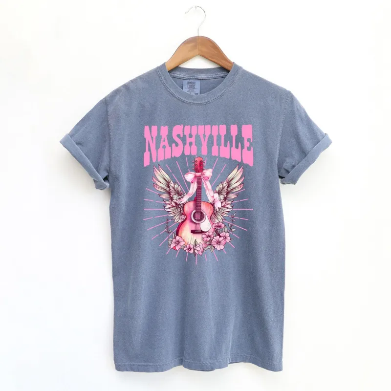 Coquette Nashville Guitar Garment Dyed Tee sold by Zulily