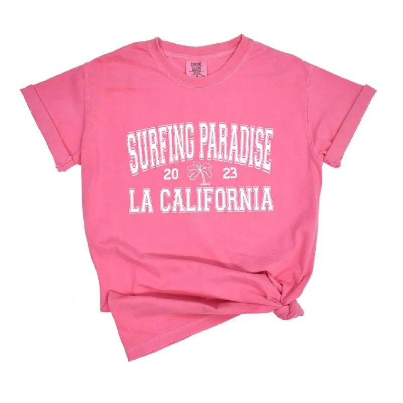 Surfing Paradise LA Garment Dyed Tee sold by Zulily