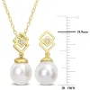 Sofia B. 8-9mmCultured South Sea Pearl White Topaz 2-Piece Drop Jewelry Set Yellow Silver sold by Zulily