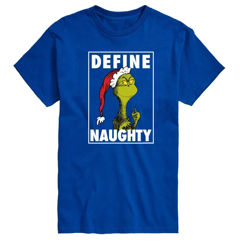 Men's The Grinch Define Naughty Tee sold by Zulily