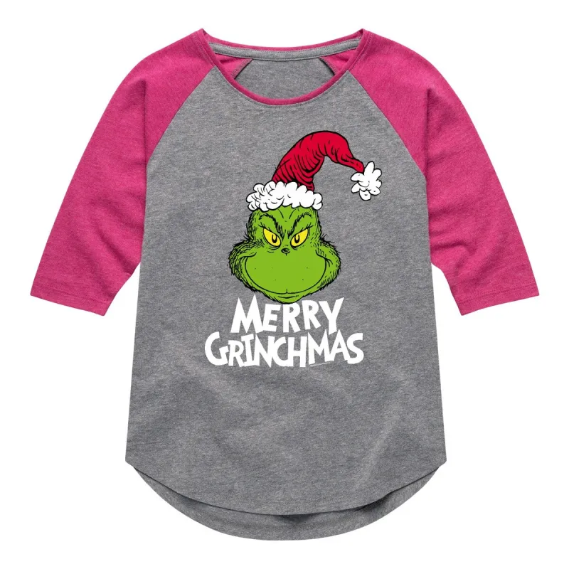 Girls The Grinch Merry Grinchmas Raglan sold by Zulily