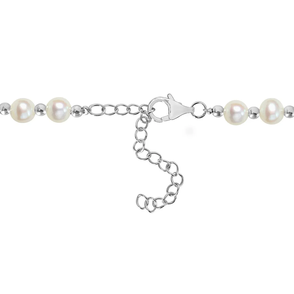 Sofia B. 5-10mm Cultured Freshwater Pearl Bracelet with 3mm Beads in Sterling Silver - 7.5+2 in. sold by Zulily product image thumbnail 5