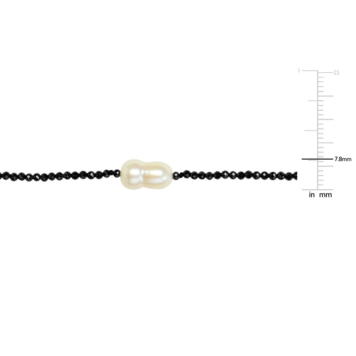 Sofia B. 12-14mm Keshi Pearls Diamond-cut Black Spinel Station Giftable Necklace - 38 in sold by Zulily product image thumbnail 2