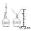 Sofia B. Cultured Freshwater Pearl 1/10ct TW Diamond Hook Earrings Necklace Set Sterling Silver sold by Zulily