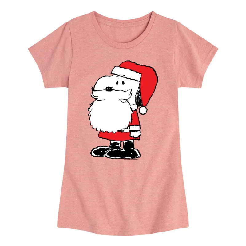Girls Peanuts Snoopy Santa Tee sold by Zulily