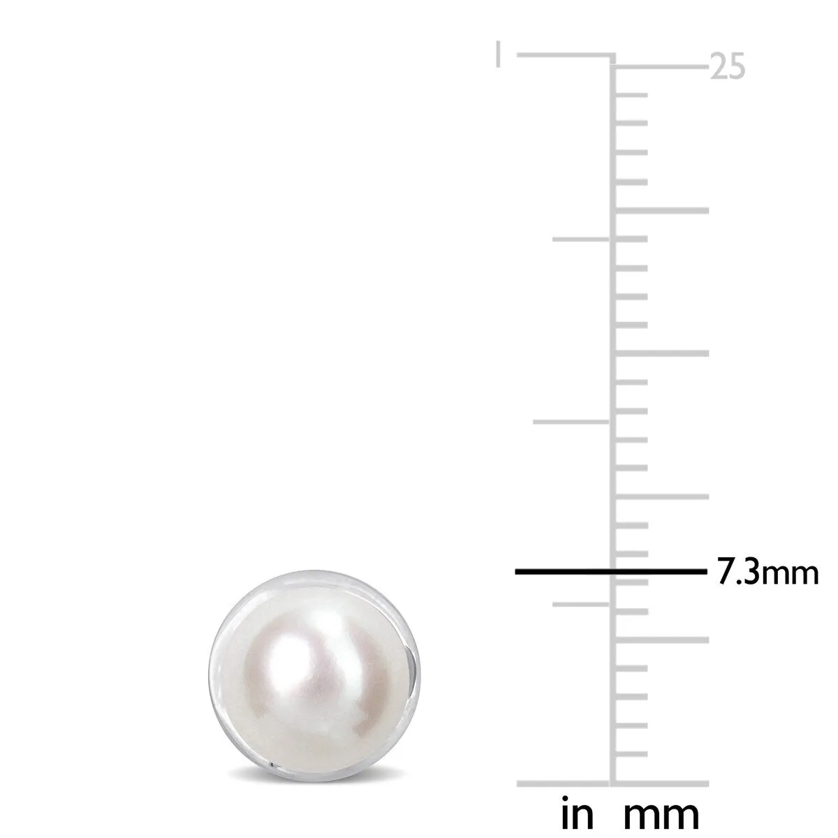Sofia B. 6-6.5mm Cultured Freshwater Pearl Halo Stud Earrings 10k White Gold sold by Zulily product image thumbnail 2