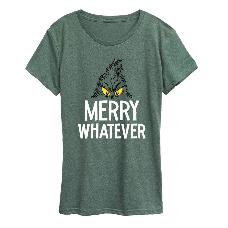 Women's The Grinch Merry Whatever Tee sold by Zulily