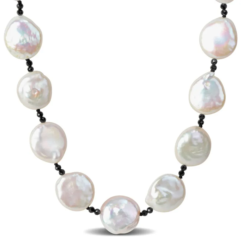 Sofia B. 14-15mm Cultured Freshwater Pearl Black Spinel Endless Giftable Necklace - 40 in sold by Zulily