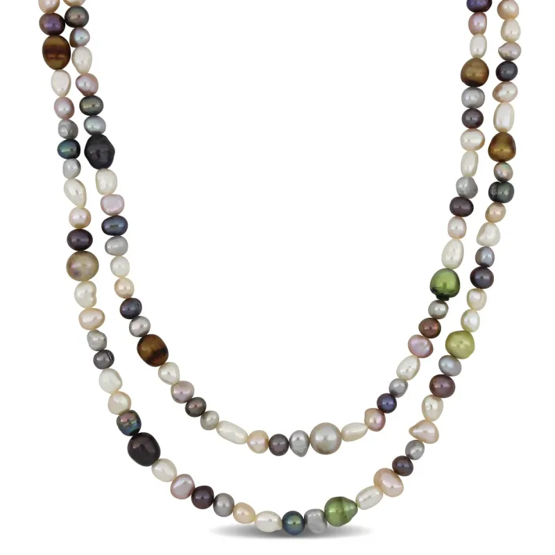 Sofia B. 5.5-8.5mm Multi-Color Cultured Freshwater Pearl Endless Necklace - 72 in. sold by Zulily