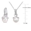 Sofia B. Cultured Freshwater Pearl 1/10ct TDW Diamond Twisted Jewelry Set Sterling Silver sold by Zulily