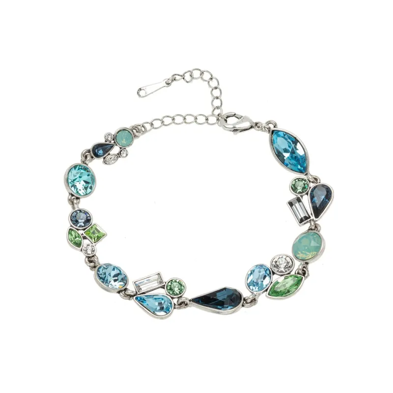 Blue Green Teardrop Swarovski Crystal Bracelet sold by Zulily