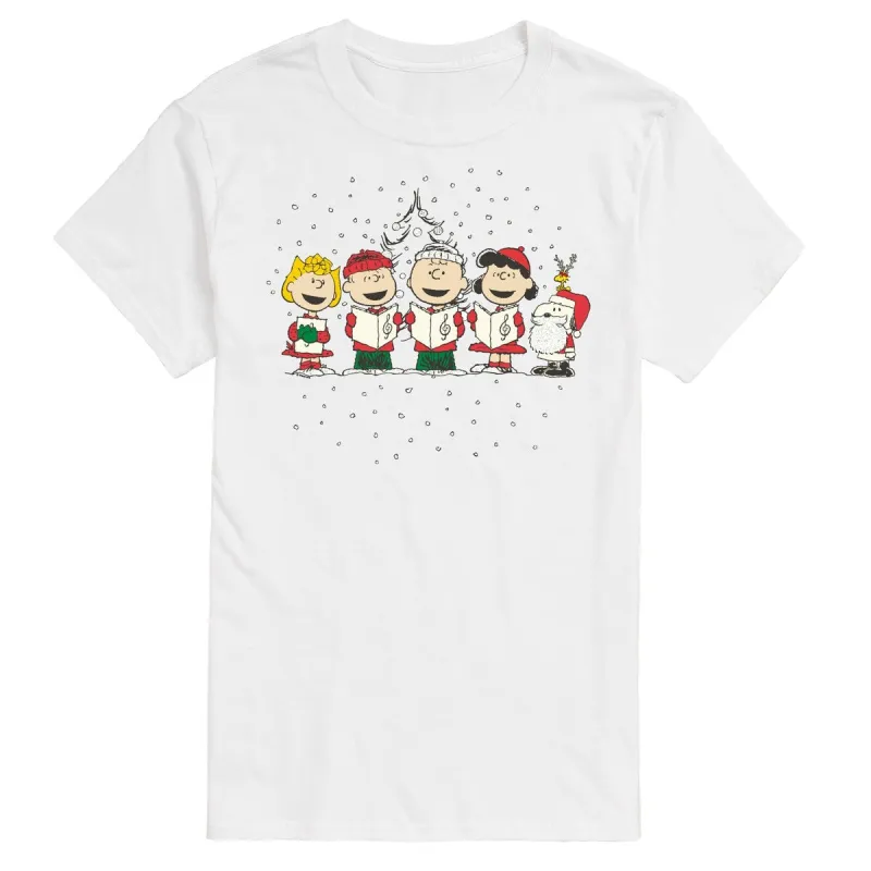 Men's Peanuts Christmas Singing Group Tee sold by Zulily