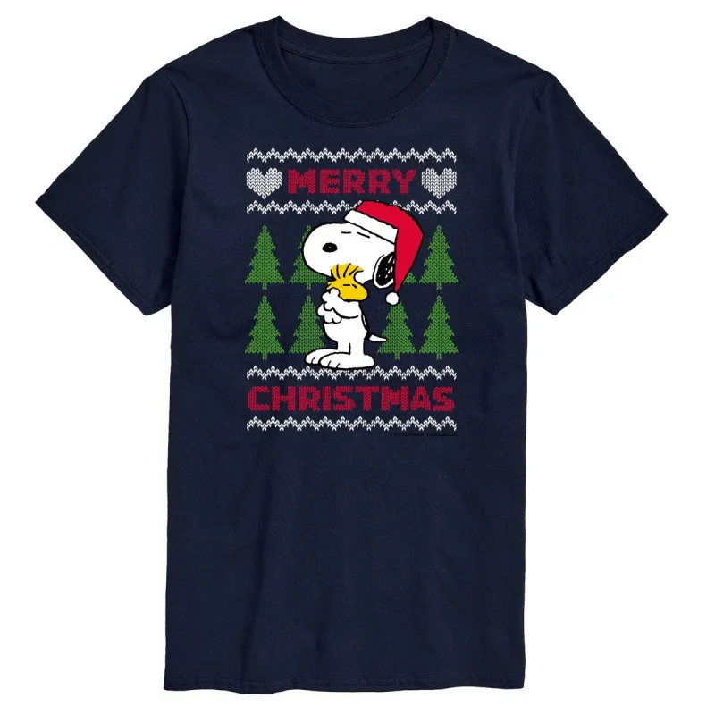 Men's Peanuts Snoopy Merry Christmas Ugly Sweater Tee sold by Zulily