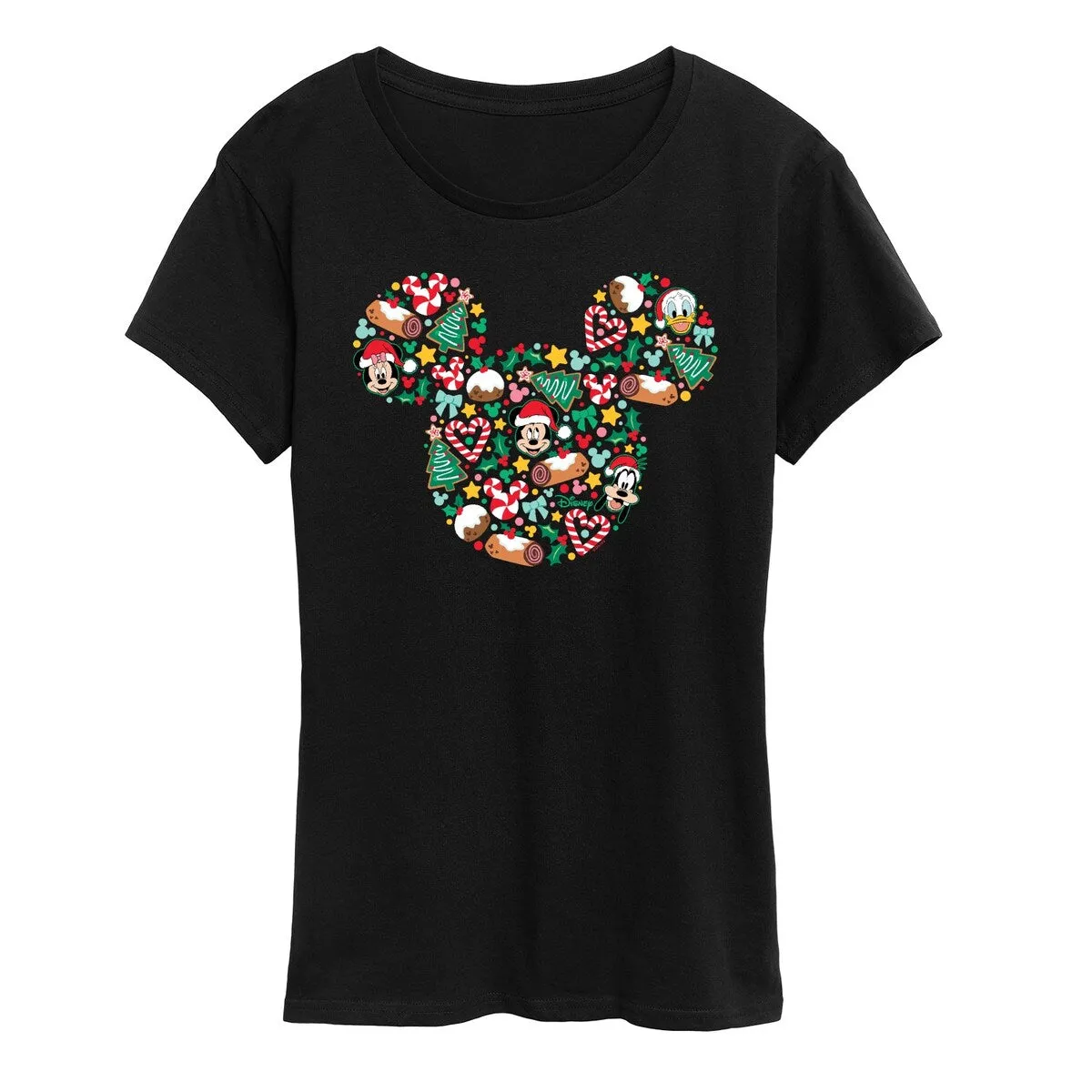 Women's Disney Mickey Silhouette Christmas Tee sold by Zulily