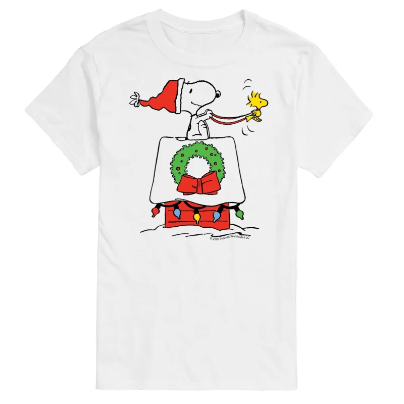 Men's Peanuts Snoopy House Sleigh Tee sold by Zulily