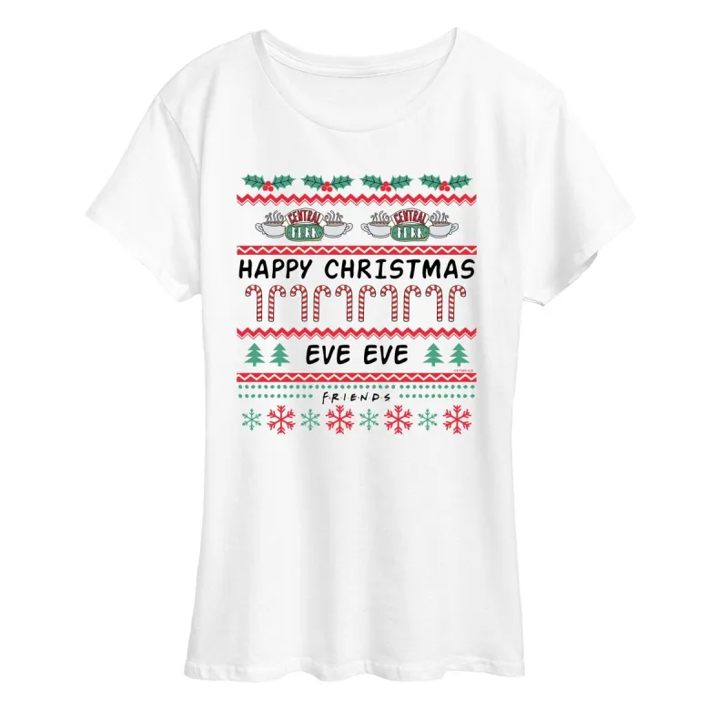 Women's Friends Merry Christmas Eve Eve Tee sold by Zulily